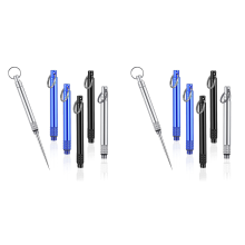 12 stuks metalen titanium tandenstokers, draagbare herbruikbare zaktandenstoker