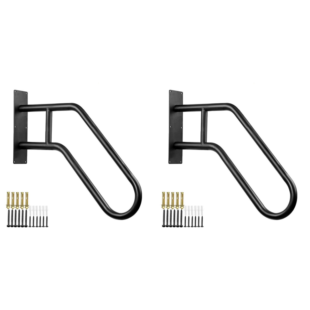 2X Secure Pipe Stair Handrails Staircase Iron For Wall Mount Stairs In 4854049513757