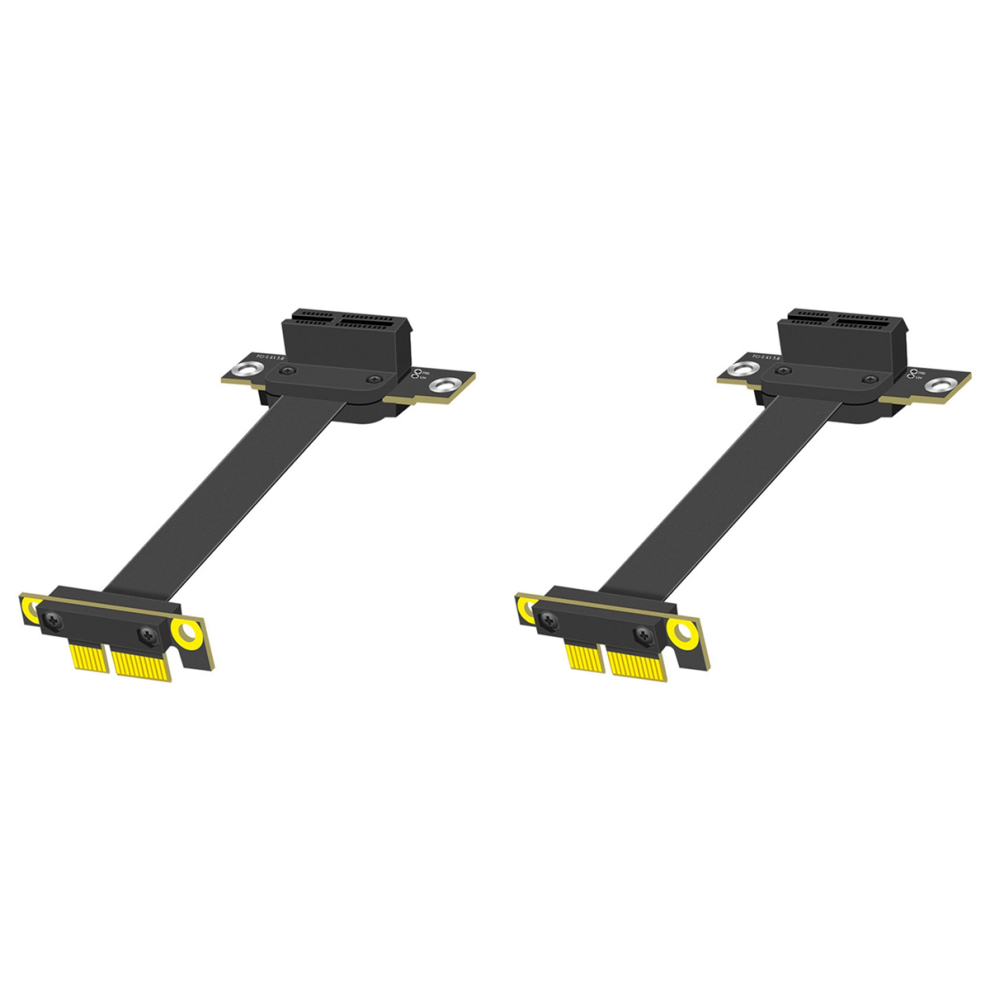 2Pcs Pcie 1X Extension Cable 90 Degree, Pci-Express 3.0 Male To Female 4854049515140