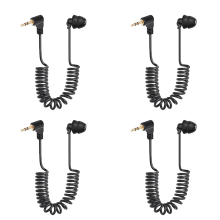 4pcs 3.5mm Spring Earphones Single Side Headphones Earbuds Wired Heads