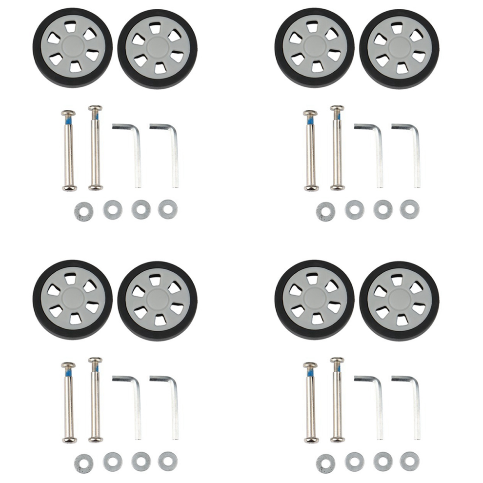 8X Luggage Accessories Wheels Aircraft Suitcase Pulley Rollers Mute Wh 4854049515287