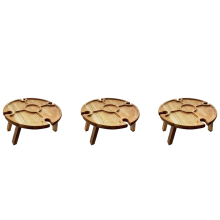 3x opvouwbare draagbare picknicktafel, opvouwbare kampeertafel voor buiten S