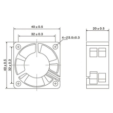 3X 3D Part of Printer 4020 Cooling Fan DC 12V Brush-Free Mini Cooler 4