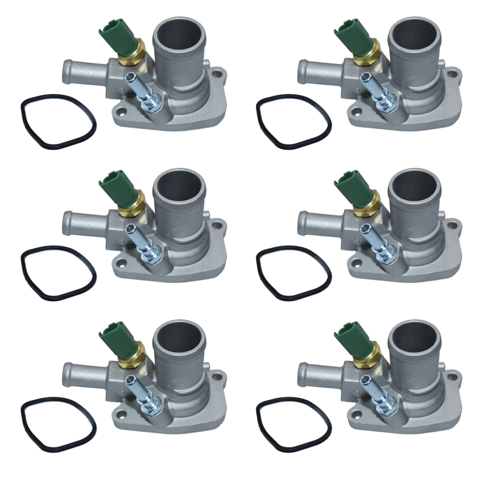 6X Engine Coolant Thermostat Car 55202176 55194029 For Grande Punto 4854049514761