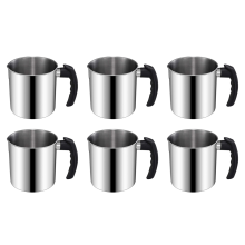 6x Gietpot voor het maken van kaarsen, 44 oz dubbele boiler was smeltkan,