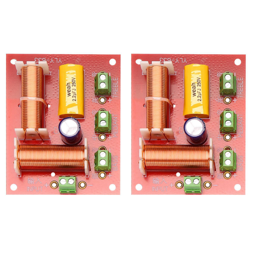 6Pcs 200W 3 Way Audio Speaker Crossover Treble + Midrange Bass Speaker 2
