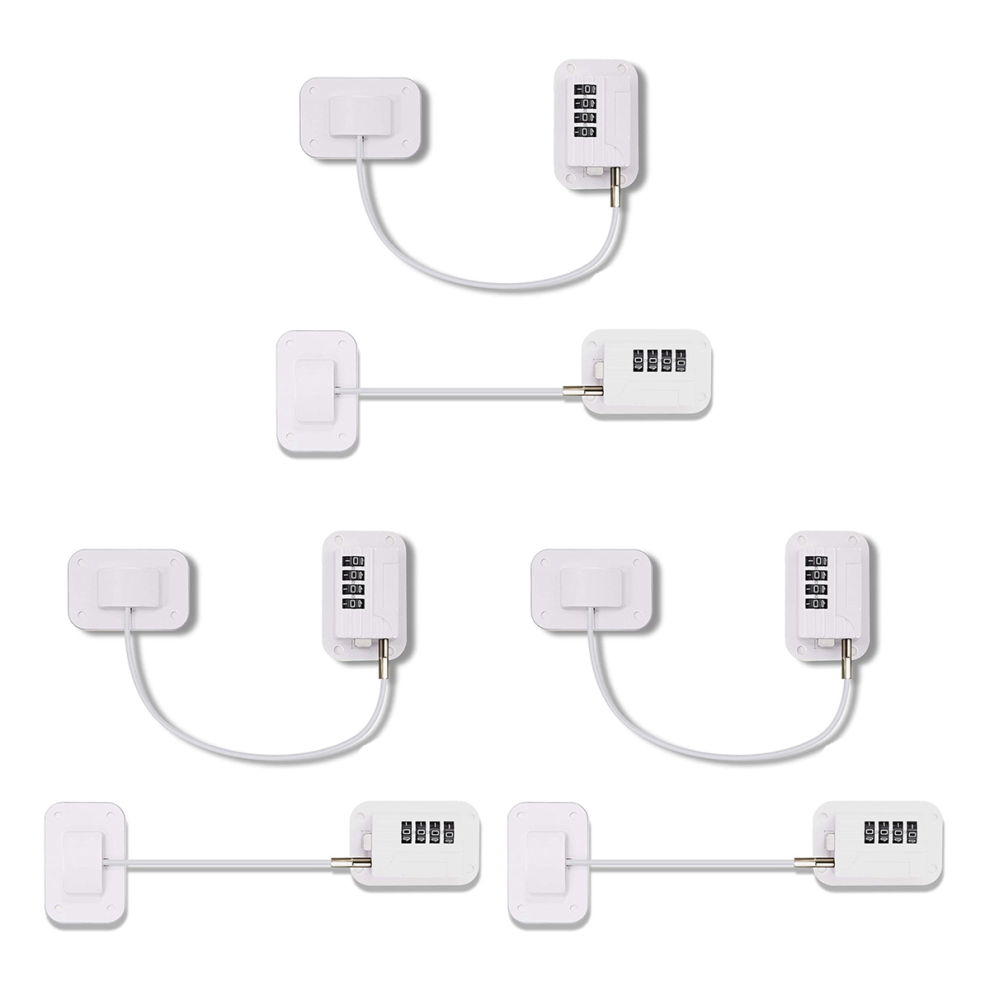 6 Pieces Refrigerator Lock Freezer Fridge Door Combination Child Safet 4854049517977