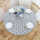 3X Round Tablecloth with Elastic Edge Waterproof Oil Proof PVC Table C 5