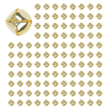 300 Stück Jingle Bells, 15 mm Metallglocken, Mini-Bastelperlen für DIY Gold
