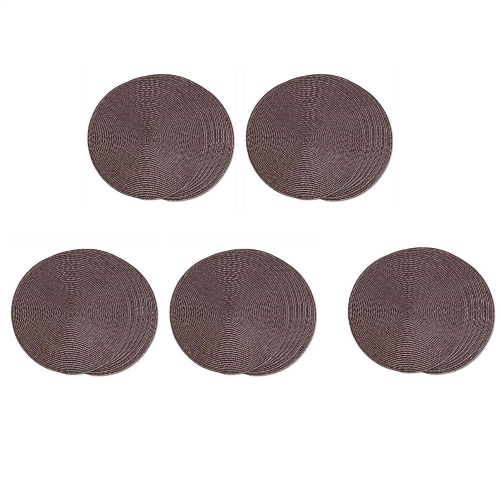 Lot de 30 sets de table ronds tressés pour tables à manger tissés W