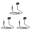 3X Short Cable Unilateral Headset Extension Earpiece in Ear Single Ear 3