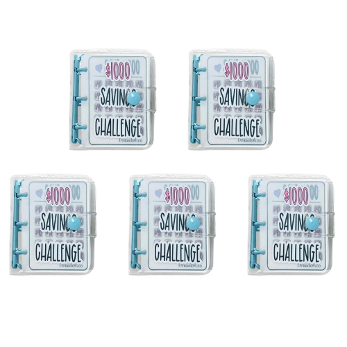 5X 1000 Savings Challenge Binder, Money Saving Challenges Book with En 1