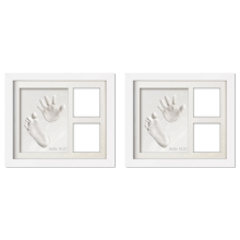 Kit 2X graziosi impronte di mani e piedi di neonati, cornice ricordo con impronte di mani di neonati,