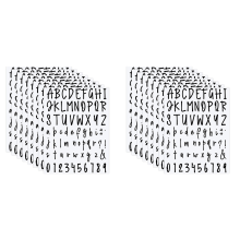 16 Sheets Self Adhesive Vinyl Letters Numbers Kit, Stickers DIY Decal
