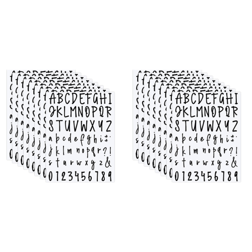 16 Sheets Self Adhesive Vinyl Letters Numbers Kit, Stickers DIY Decal