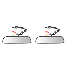 2X 4.3Inch Car DVR Dash Camera Rear View Mirror Monitor Supports 2-Way