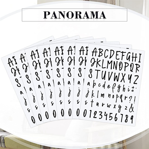 16 Sheets Self Adhesive Vinyl Letters Numbers Kit, Stickers DIY Decal 2