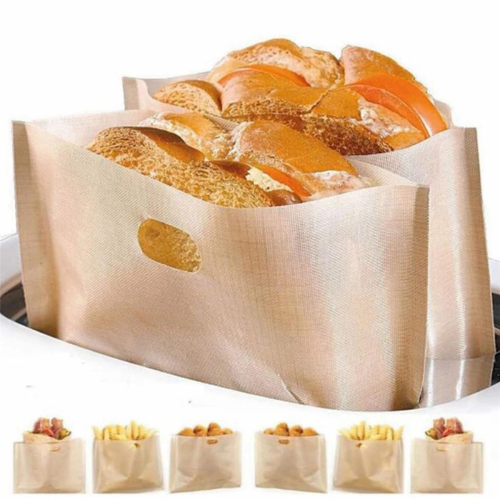 Lot de 24 sacs réutilisables antiadhésifs pour grille-pain 2