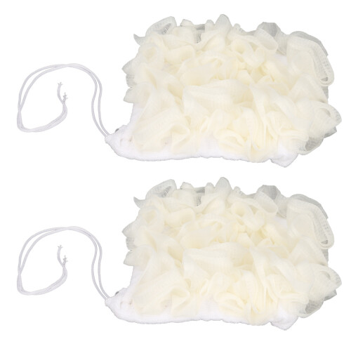 2 pièces, 2 en 1, Éponge-boule de lavage et de douche, serviette de bain 1