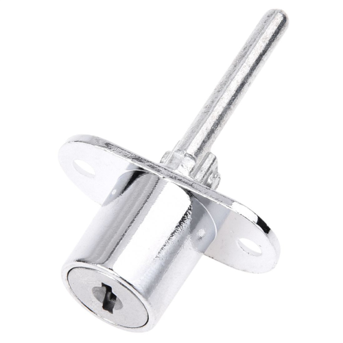 5pcs 19mm Cylinder Head Diameter Silver Tone Metal Drawer Plunger Lock 2