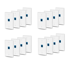 24 tomas de corriente para placa de pared Ethernet Cat6 de 1 puerto RJ45 hembra a hembra