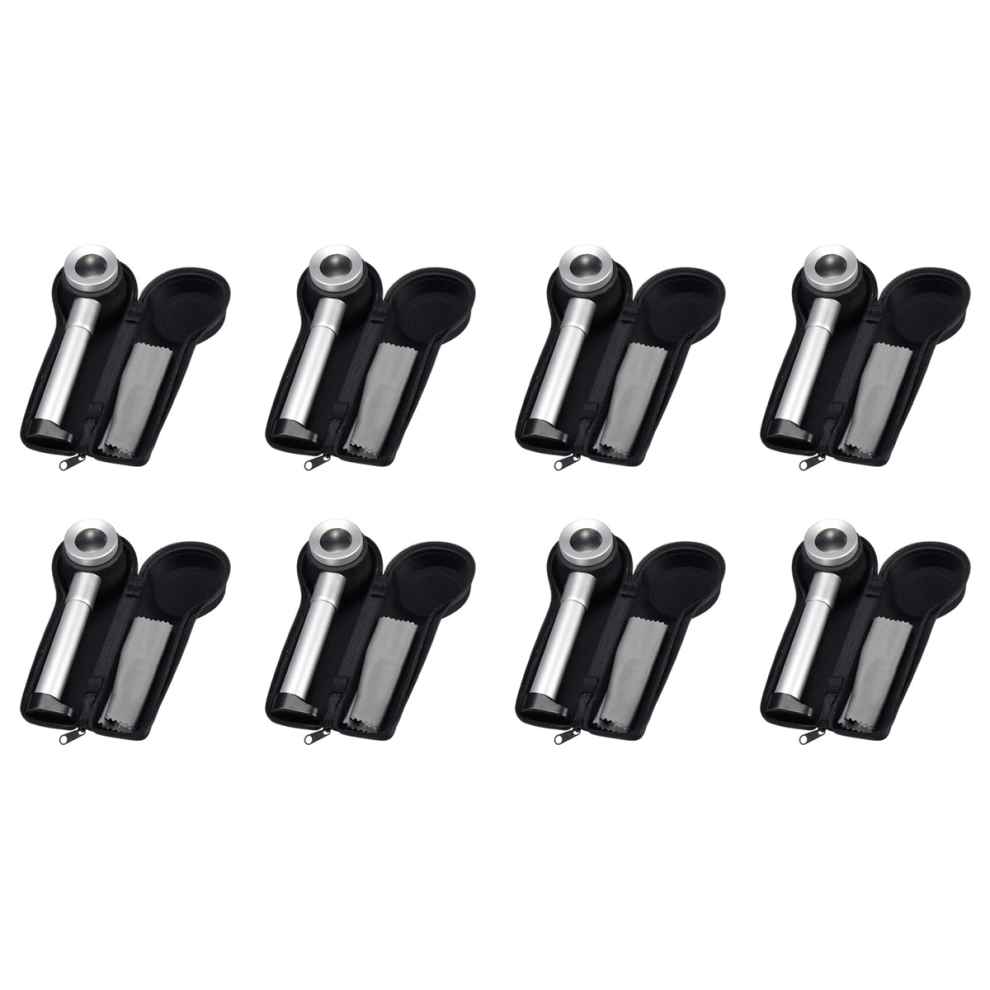 Torribaly 8Pcs Handheld 45X Folding Linen Tester Metal Magnifiers Cloth Thread C