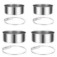Dog Bowls 4 Pack, Stainless Steel Food Bowl and Water Bowl, Hanging fo
