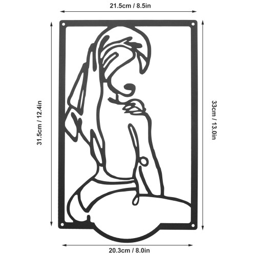 C Iron Woman Line Art da appendere 33x21.5cm 7.09oz 1