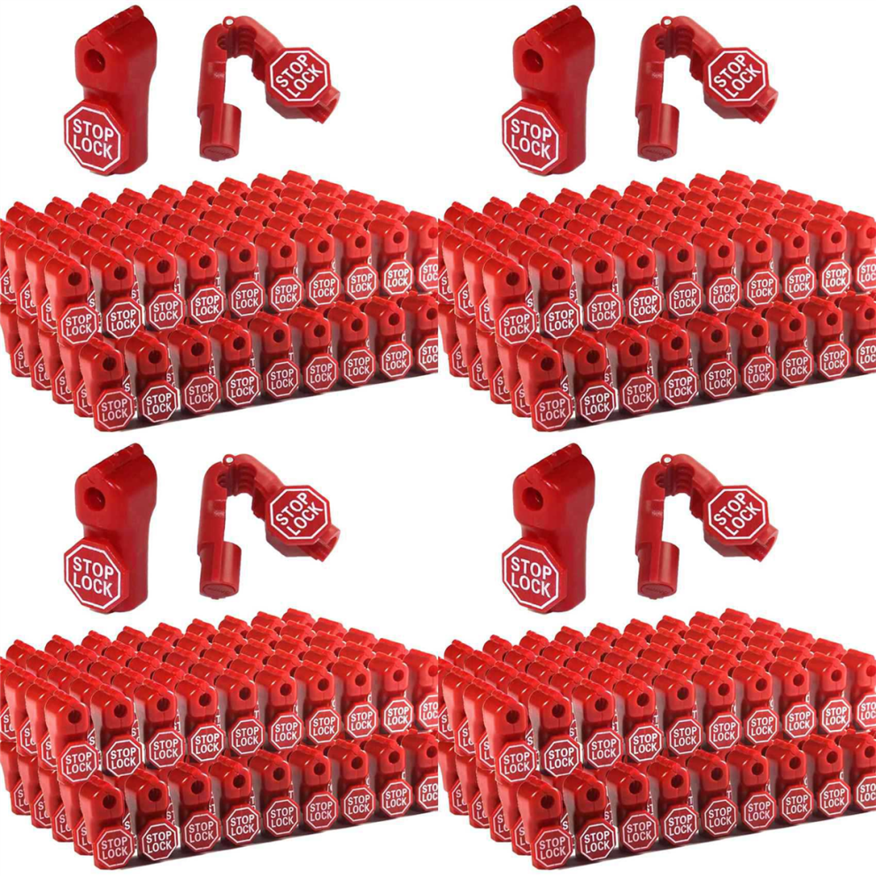 Peg Hook Lock Stop 400 Pieces Plastic Red Anti-Theft Retail Pin Safety 4854049529529