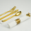 50 posate in plastica dorata pre-arrotolate - Set monouso avvolto con Fo 6