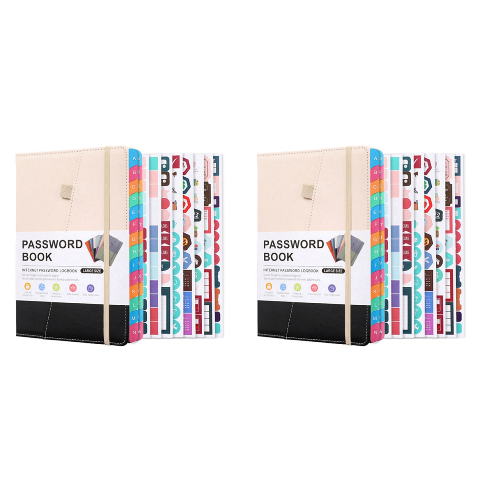 2X Password Keeper Book with Alphabetical Tabs for Seniors, Notebook D-image-OPC-PJDHX52-NEW