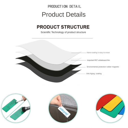 120 Pack Dry Erase Magnetic Labels Magnets Sticker Reusable Name Tags 2