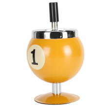 Cenicero de billar amarillo 9.5 cm de diámetro x 16.7 cm de alto 230 g