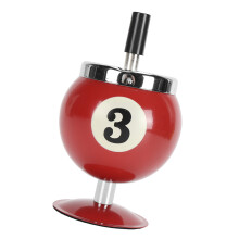 Portacenere rosso da biliardo con coperchio 9,5 cm x 16,7 cm 230 g