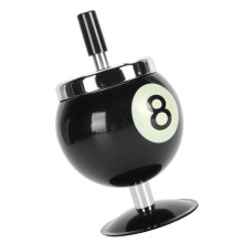 Cendrier de billard avec couvercle 8,11 oz diamètre 9,5 cm noir