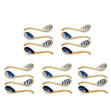 20X Ceramics Soup Spoons Set of Japanese Spoon Long Handle for Pho Ram