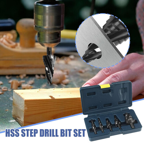 Step Drill Bit HSS Blue For Wood Aluminum Stainless Steel 1
