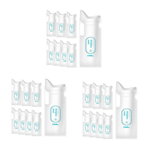 24PCS Einweg-Urinbeutel, 700ML Beutel für Reisen Camping Notfall ein 1