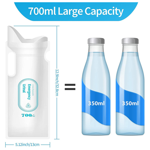 24PCS Einweg-Urinbeutel, 700ML Beutel für Reisen Camping Notfall ein 2