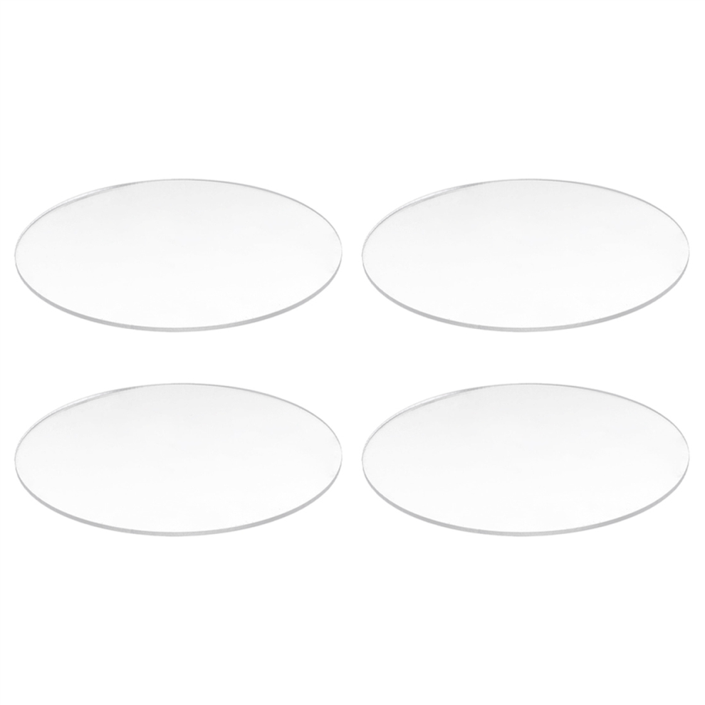 4X Transparent 3Mm Thick Mirror Acrylic Round Disc Diameter:85mm 4854049533014