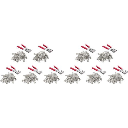 10X Pliers with 200 Sets Snap White Copper Buttons Claw Buckle Install 1