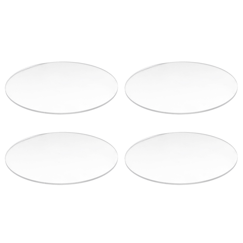 4X Transparent 3mm Thick Mirror Acrylic Round Disc Diameter:85mm 1
