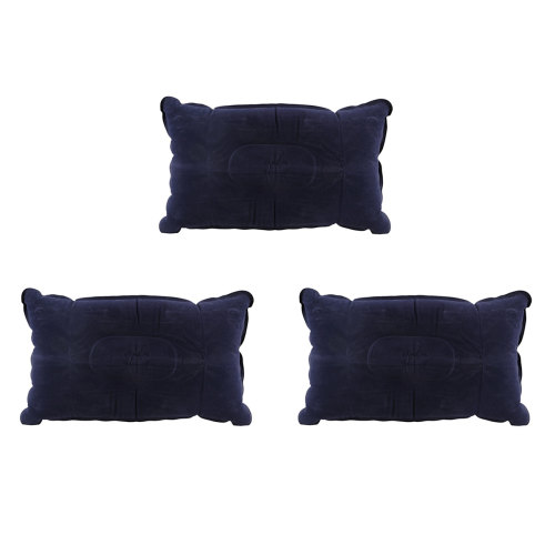 3X Double-Sided Flocking Pillow Inflatable Portable Foldable for Campi