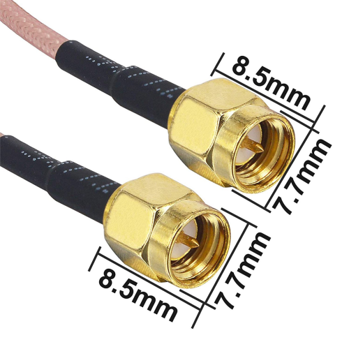 4x Καλώδιο SMA Αρσενική Κεραία WiFi 50 cm Ομοαξονικό προς Σύνδεση RG316 2
