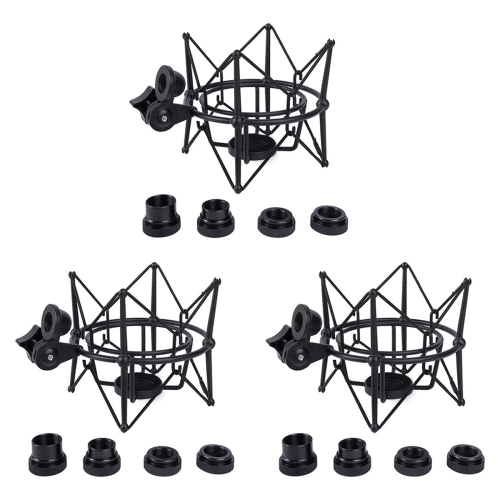 3x microfoon schokdemper verstelbare opname microfoonstandaard metalen beugel 1