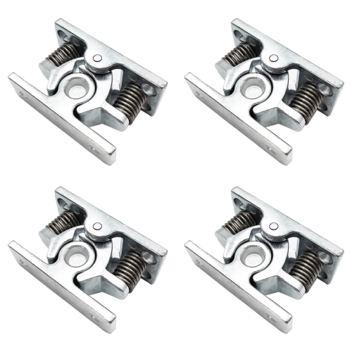 4Pcs Spring Loaded Door Easy Lock Stop Catch Release Clamp Double Roll 1