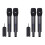 4x Karaoke Wireless Microphone Receiver Audio Singing Performance Treb 1