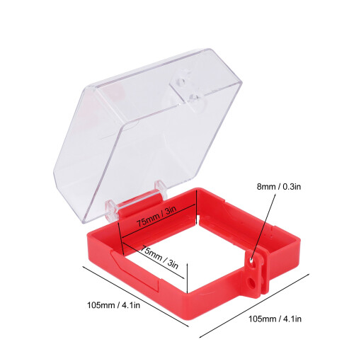 Not-Aus-Taste Abdeckung 105 x 105 x 63 mm transparent 1