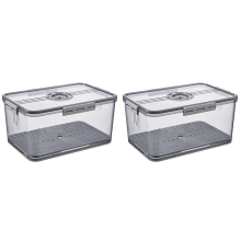 2X Brot Box Luftdichte Boxen für Küche Zähler, Zeit Aufnahme Aufbewahren