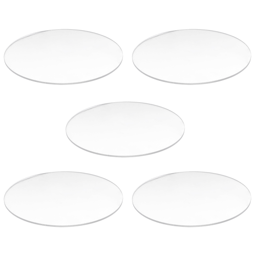 5X Transparent 3mm Thick Mirror Acrylic Round Disc Diameter:85mm 1